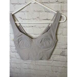 Fabletics Sports Bra Womens Small Pullover Wireless Pink Logo Athletic